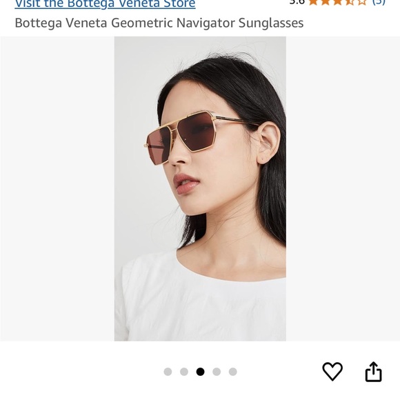 Bottega Veneta Geometric Navigator Sunglasses - Picture 2 of 3